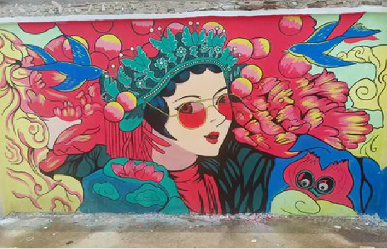  临颍墙体彩绘-网红墙