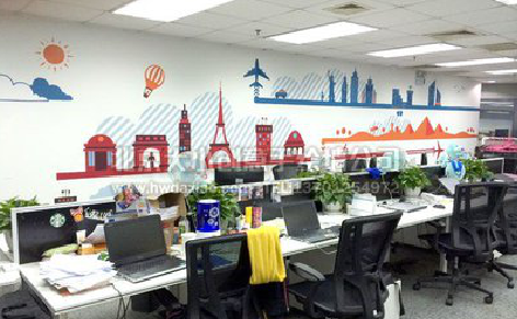  临颍教你设计办公室墙绘的方法。