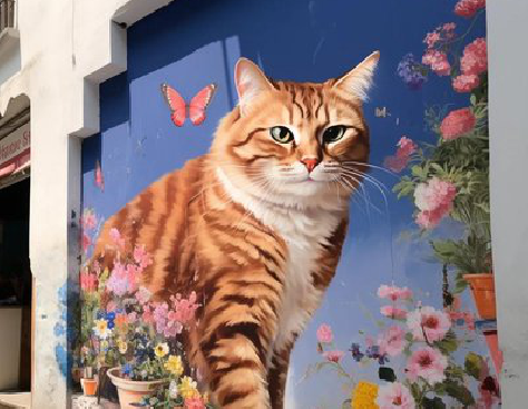  临颍自己绘制有个性的手绘墙