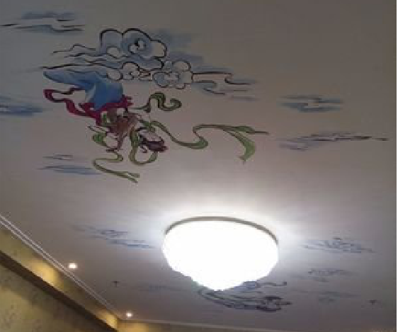  临颍如何快速绘制天花板上的手绘墙？