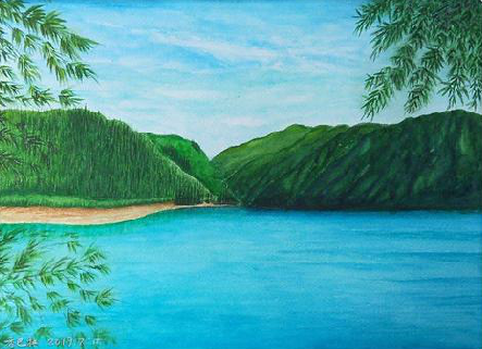  临颍在墙绘中，如何绘画绿水青山？