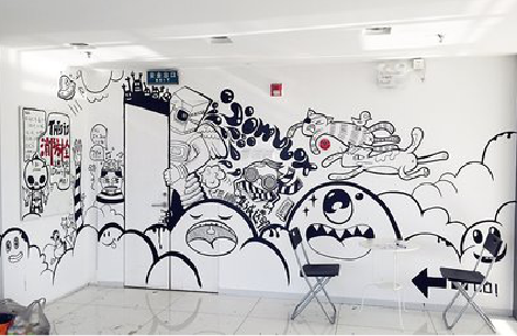  临颍手绘墙并非传统涂鸦。